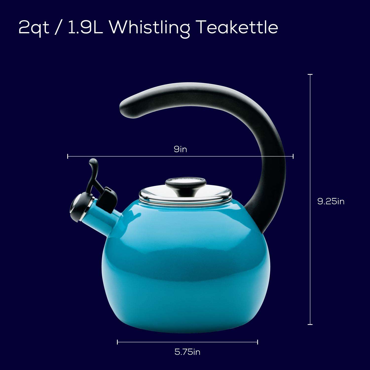 Circulon Turquoise Steel 2 qt Tea Kettle