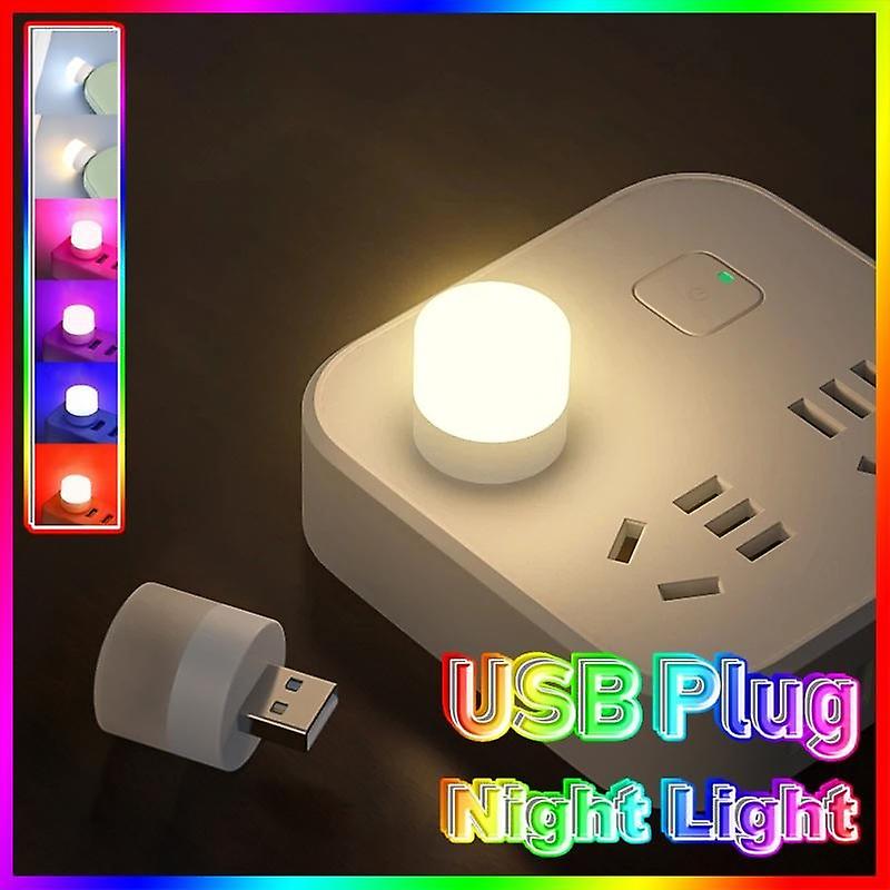 5v 1w Super Bright Led Night Light 1pcs Small Round Book Lamp Portable Mini Bedroom