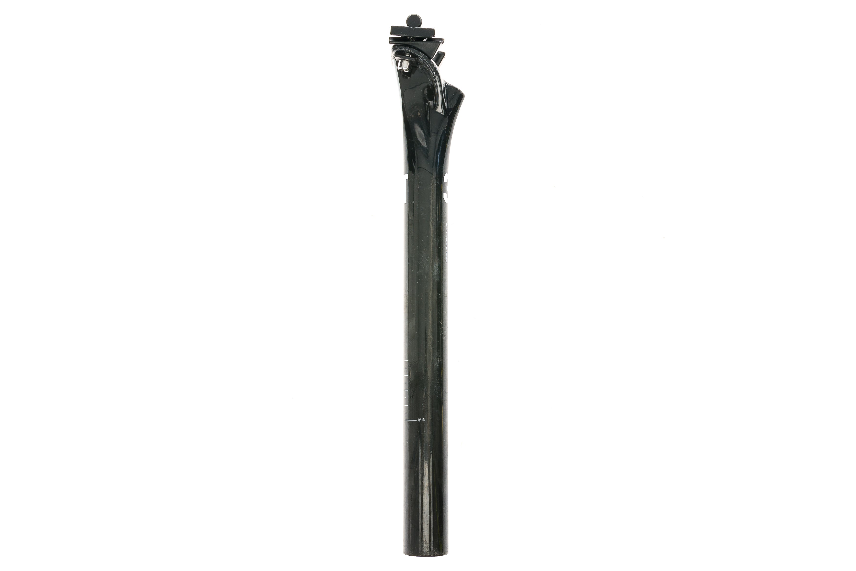 3T Stylus 0 LTD Seatpost 31.6x350mm Carbon 0mm Setback Black/Silver