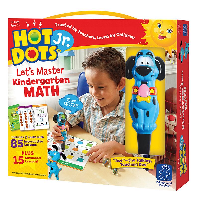 Educational Insights Hot Dots Jr. Let's Master Kindergarten Math Book Set