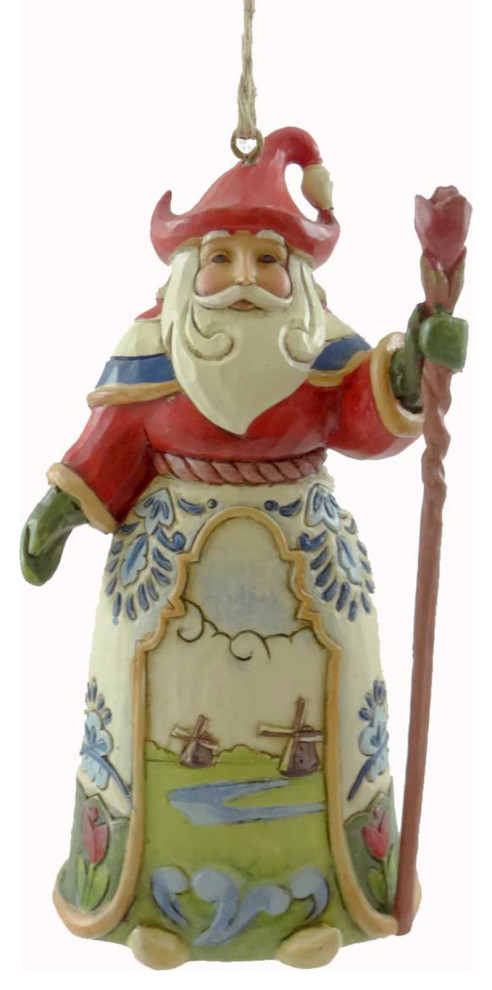 Jim Shore Dutch Santa Hanging Ornament Resin Heartwood Creek 4034400   Christmas Ornaments   by Story Book Kids Inc  Houzz