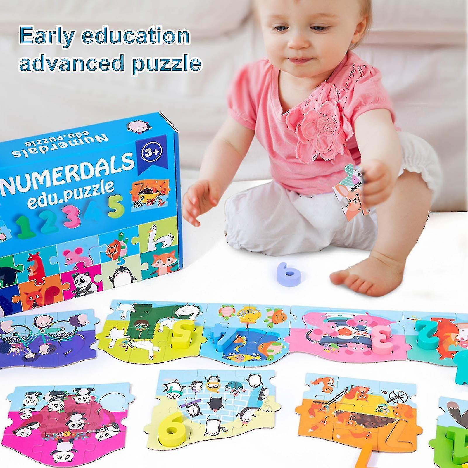 Wooden Puzzle Funny Trigger Interest Easy To Grip Math Number Learning Baby Early Educational Toy For Indoor Activities