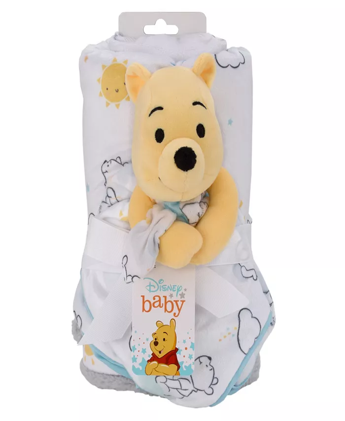 Disney Winnie the Pooh Baby Blanket and Security Blanket Set， 2 Pieces