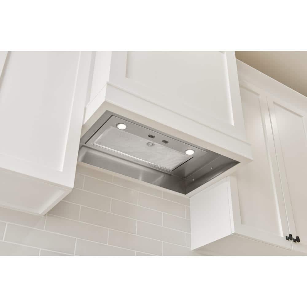 BroanNuTone 21 in 300 Max Blower CFM Powerpack Insert for Custom Range Hood with LED Light in Stainless Steel