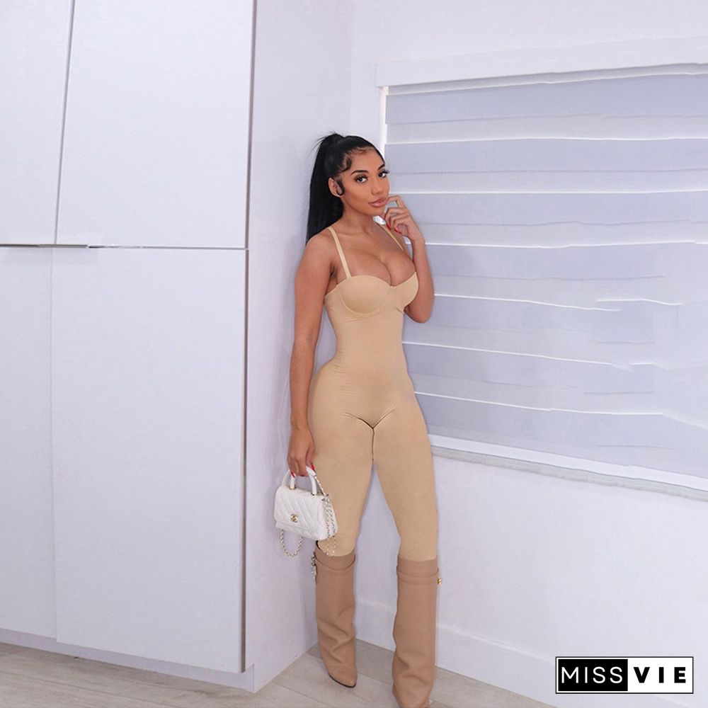 Sexy Sling Tight High Waist Hip Lift Jumpsuit