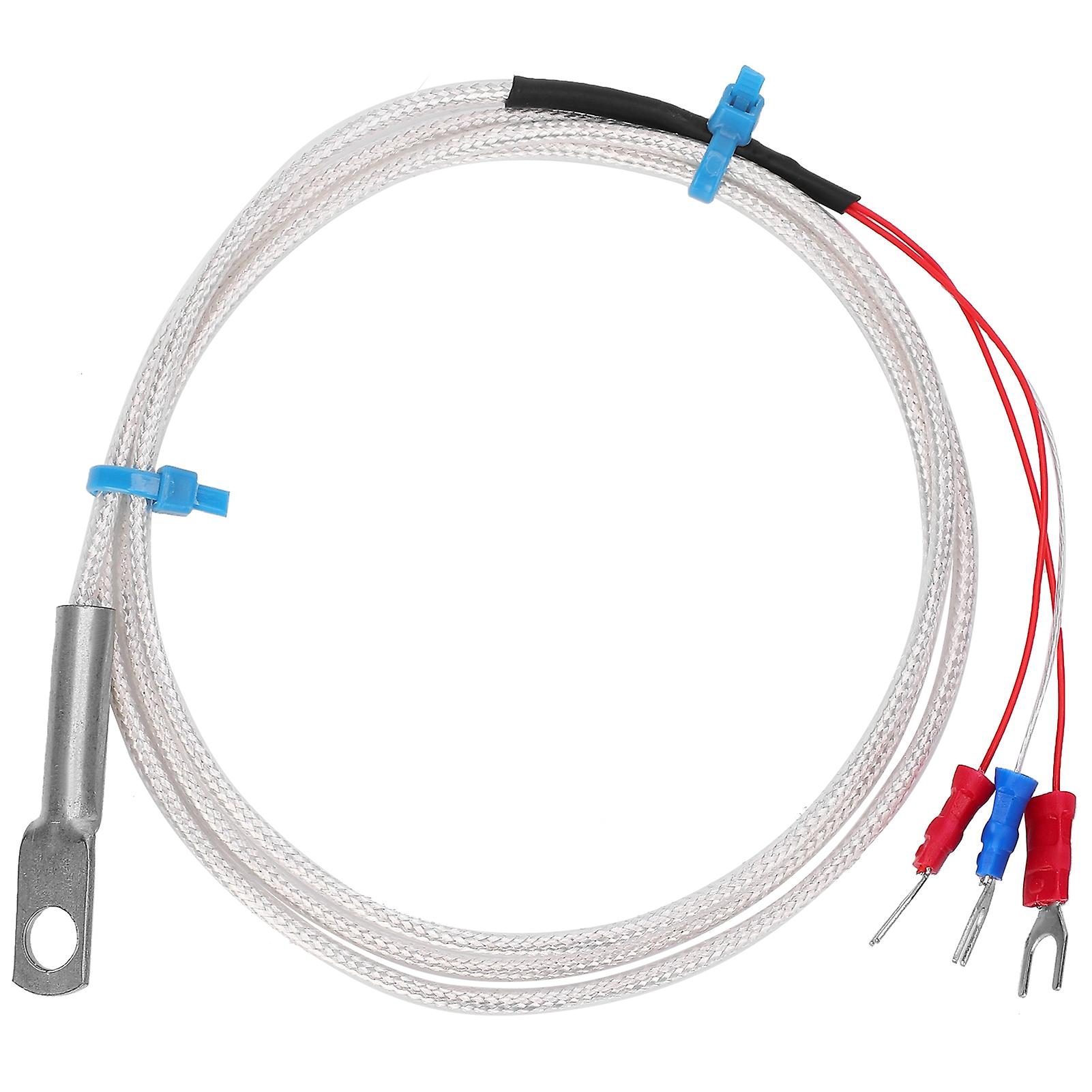 Temperature Sensor Probe PT100 Thermistor Temperature Measuring Probe Round Hole Patch Type1m