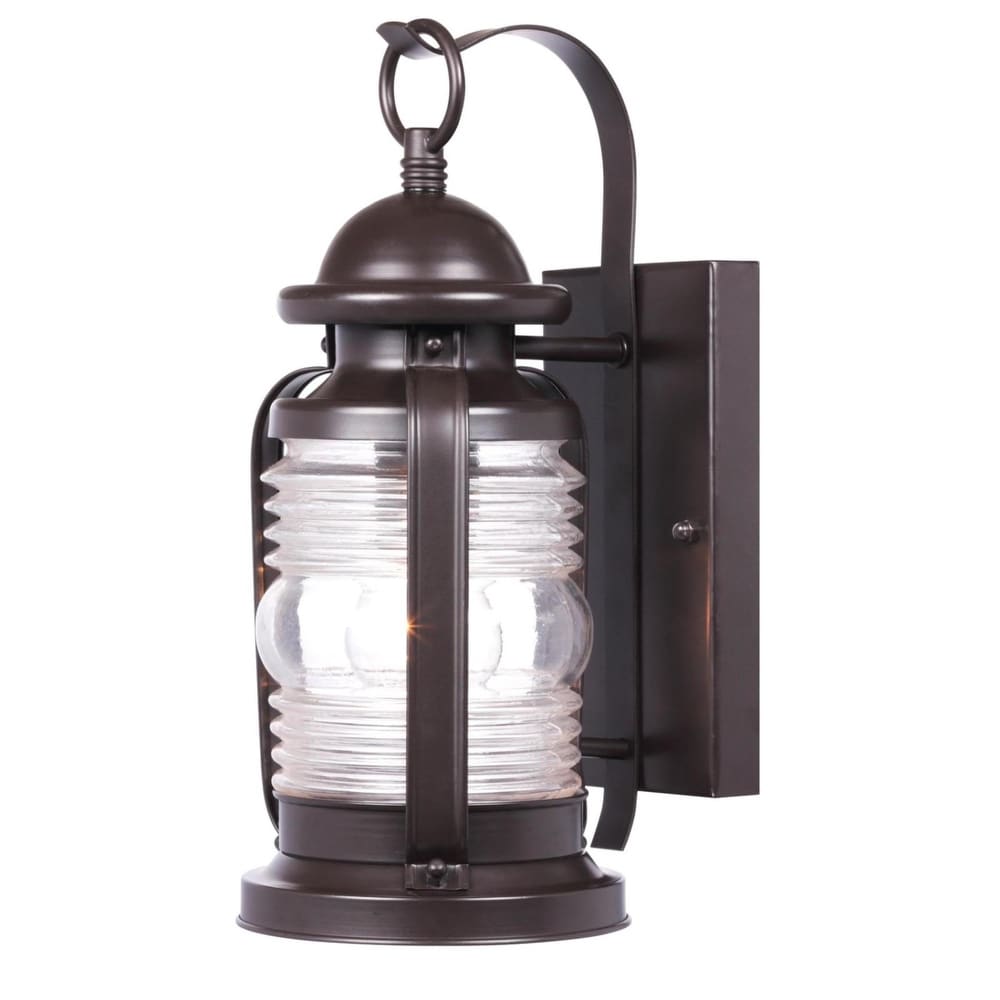 Westinghouse Weatherby One Light Exterior Wall Lantern  Weathered Bronze Finish on Steel with Clear Glass