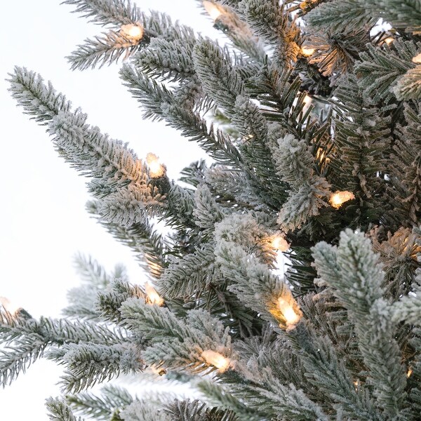 7.5 Foot Lightly Flocked Natural Cut Olympia Fir Tree