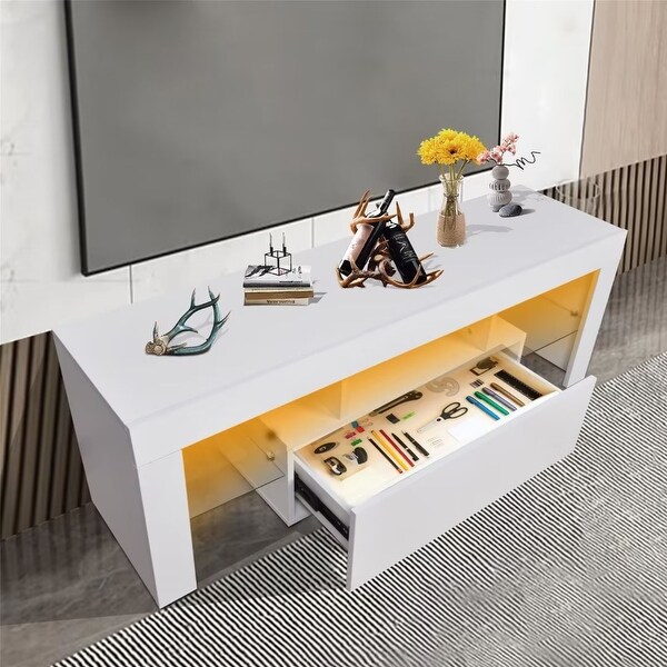 TV stand with Storage 55 inch LED TV Media Console Entertainment Center - 73 inches in width