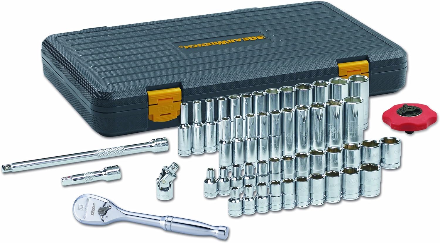 GEARWRENCH 51 Pc. 1/4 Inch Drive 6 Pt. 120XP Mechanics Tool Set Standard and Deep SAE/Metric