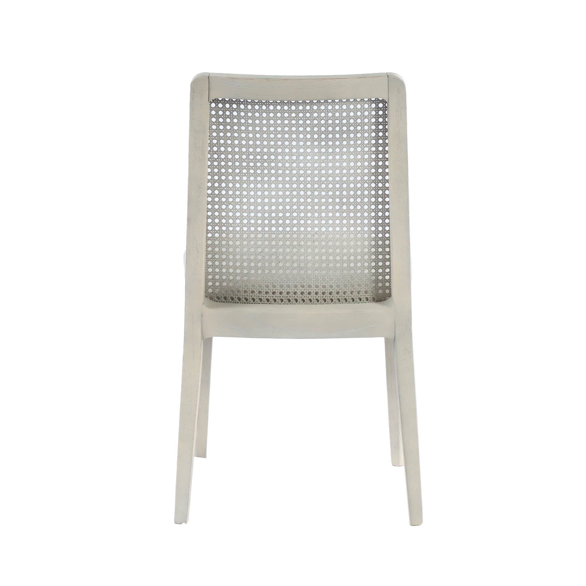 Cane Dining Chair - Beige/White Wash Frame