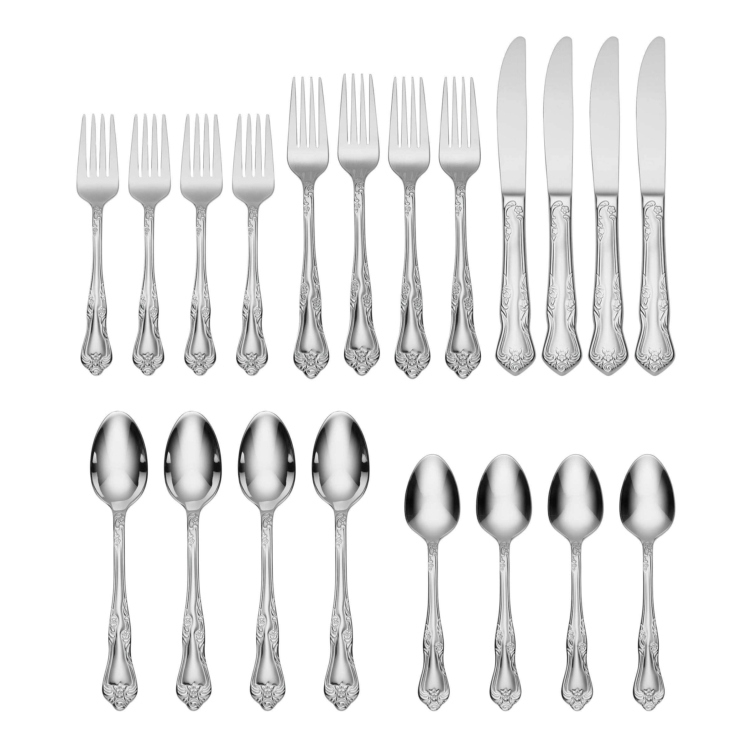 Azalea 20 Piece Everyday Flatware Set