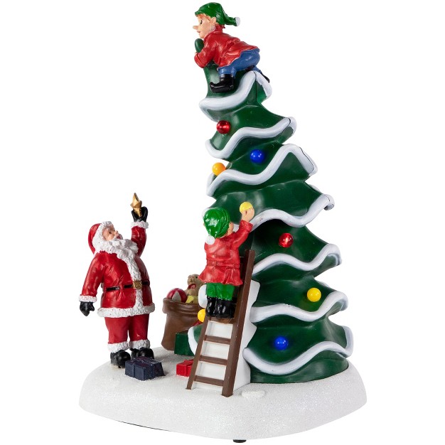 Led Lighted Animated And Musical Santa x27 s Helpers Christmas Figurine