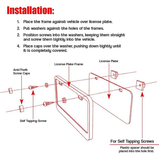 Aluminum License Plate Frame