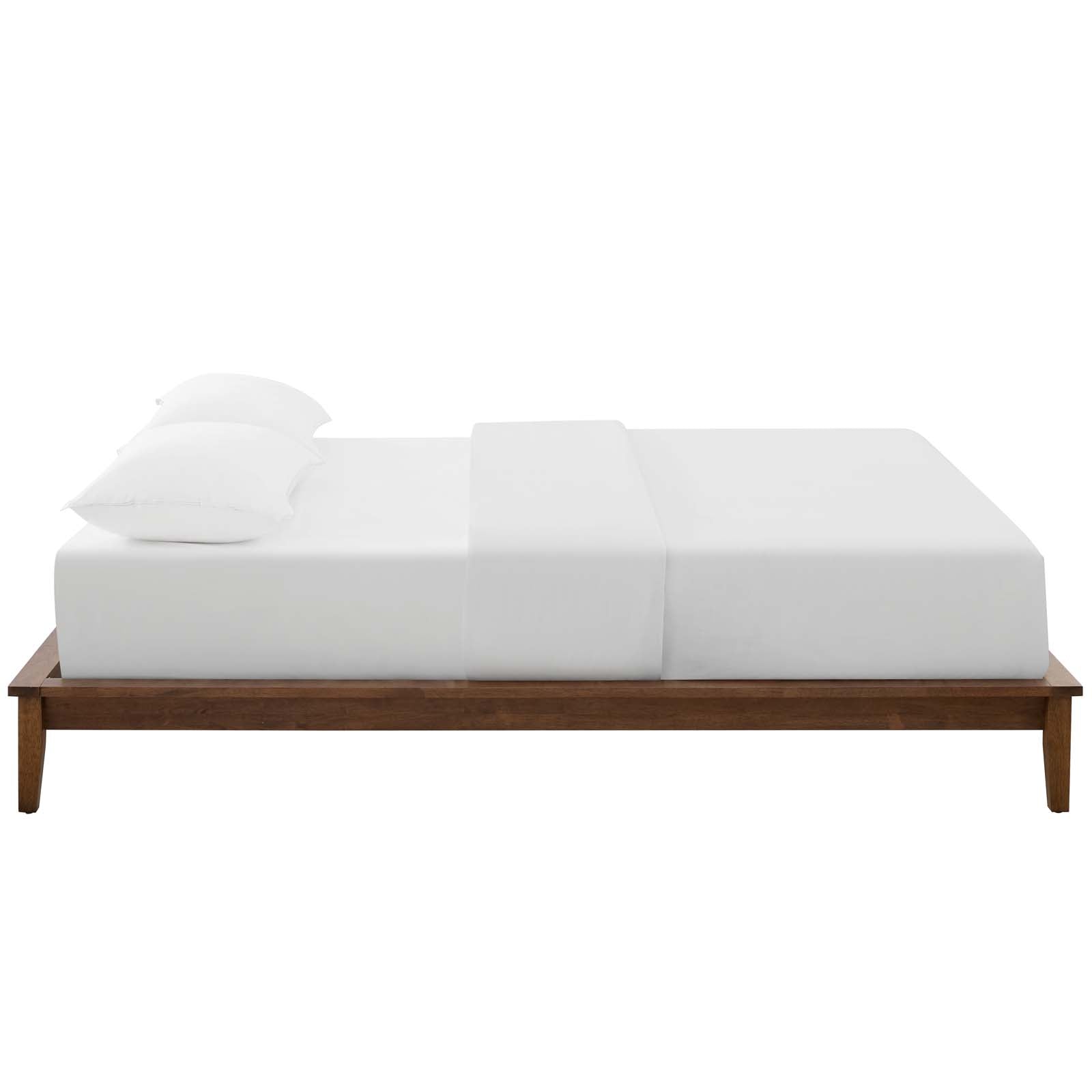 Modern Contemporary Urban Design Bedroom Queen Size Platform Bed Frame, Wood, Brown Natural