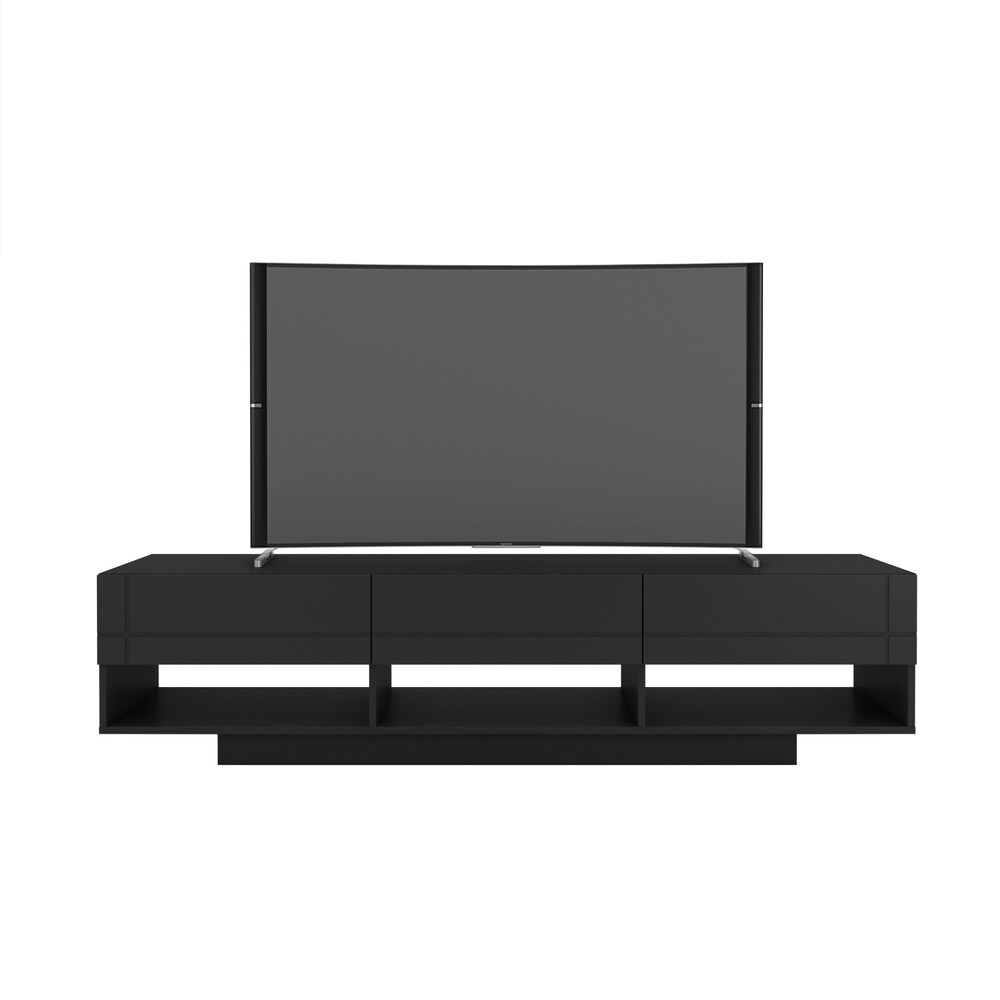 Nexera Stereo 72 inch 3 Drawer TV Stand  Black