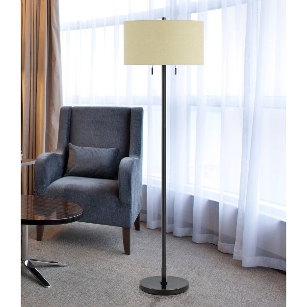 Calais Metal Floor Lamp Dark Bronze Cal Lighting