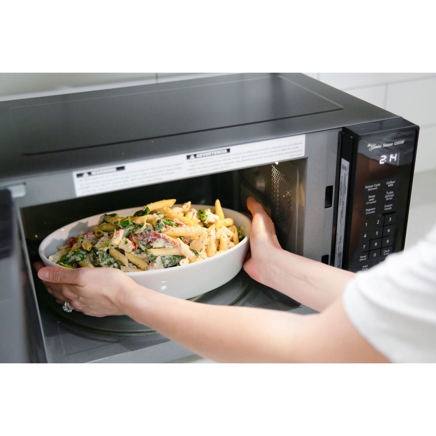 Panasonic 1.2 cu ft 1200W Genius Sensor Countertop Microwave Oven, Black