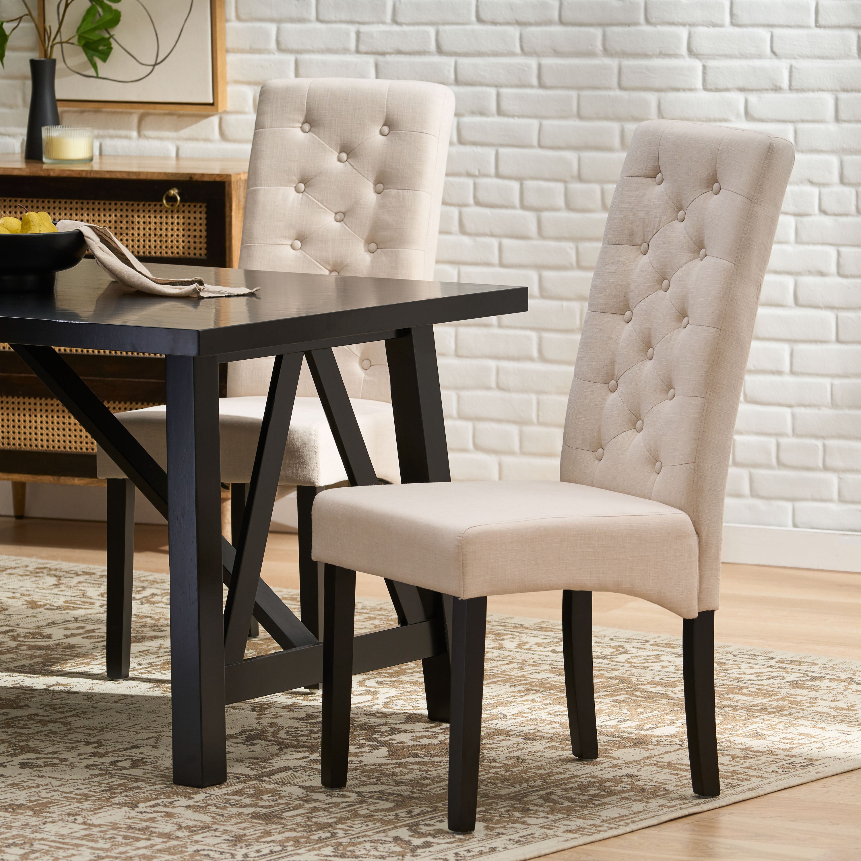 Darby Natural Linen Dining Chair (Set of 2)