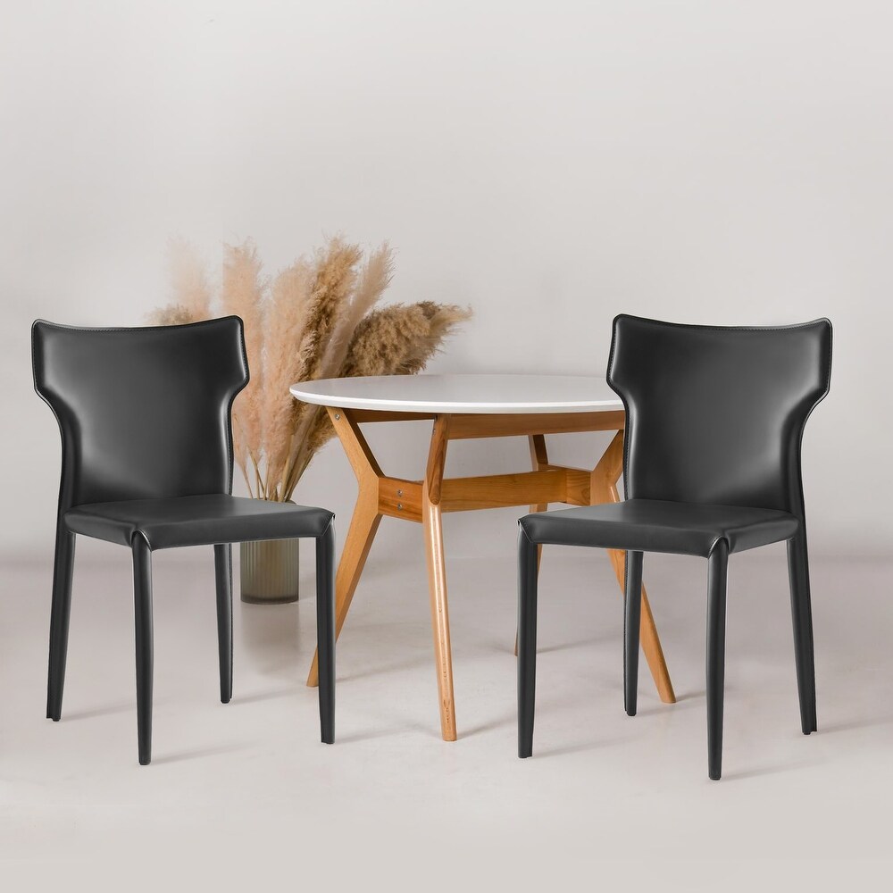 Modern Leather Upholstered Dining Chairs  Set of 2/4   31.5”H x 19”W x 20.3”D