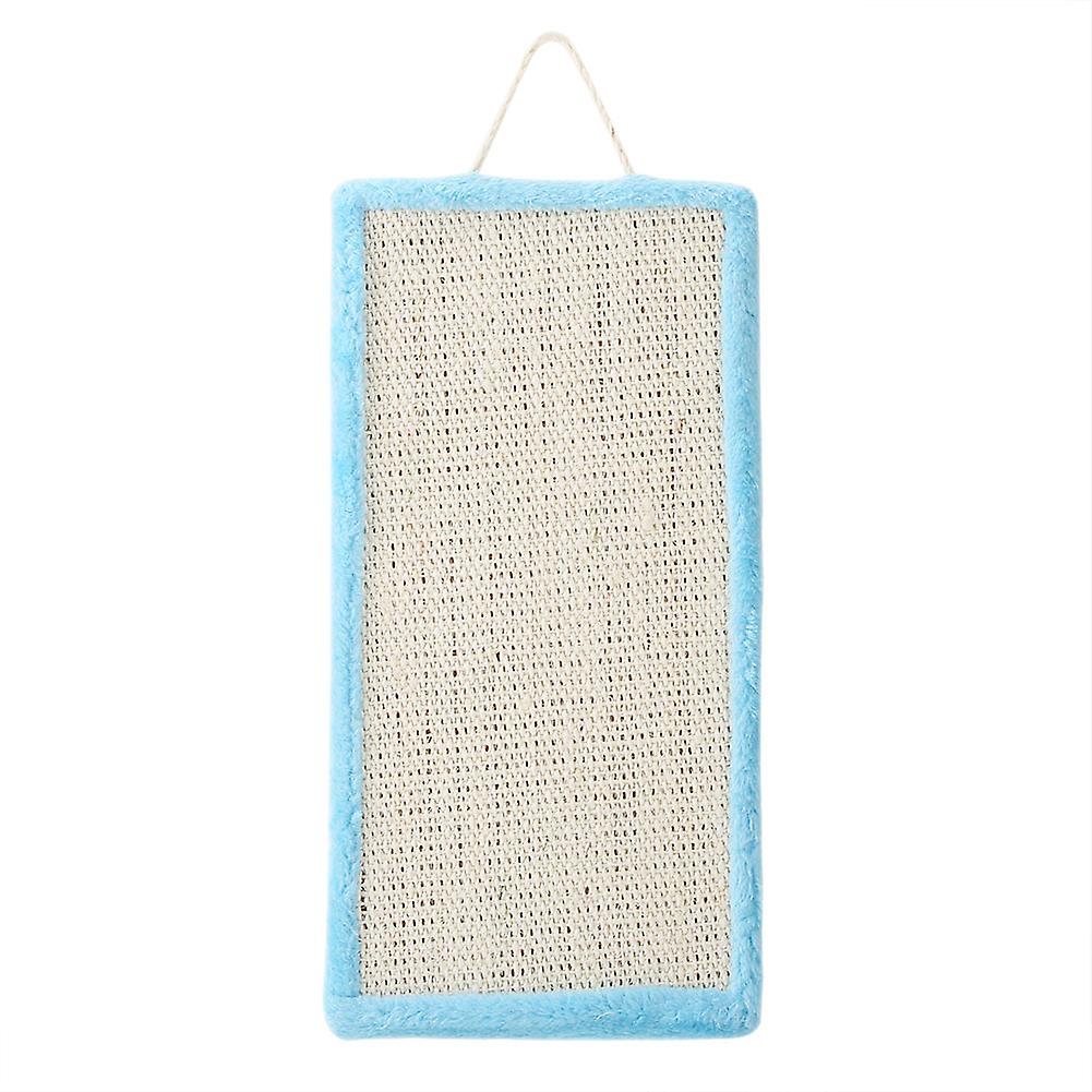 Sisal Hanging Cat Kitten Scratch Pad Catnip Scratching Claw Board Pet Toy Accessory Blue