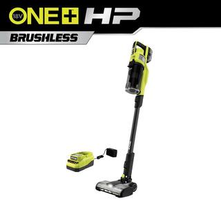 RYOBI ONE+ HP 18V Brushless Cordless Pet Stick Vacuum Cleaner Kit with 4.0 Ah HIGH PERFORMANCE Battery and Charger PBLSV716K