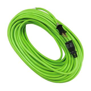 HDX 100 ft. 162 Light Duty IndoorOutdoor Extension Cord Green HW162100HLG