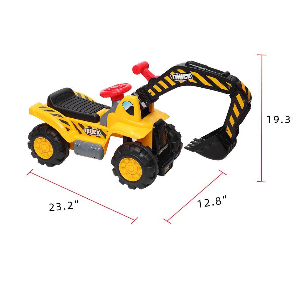 Winado Kids Ride On Excavator Outdoor Digger Truck Toy 849333561792