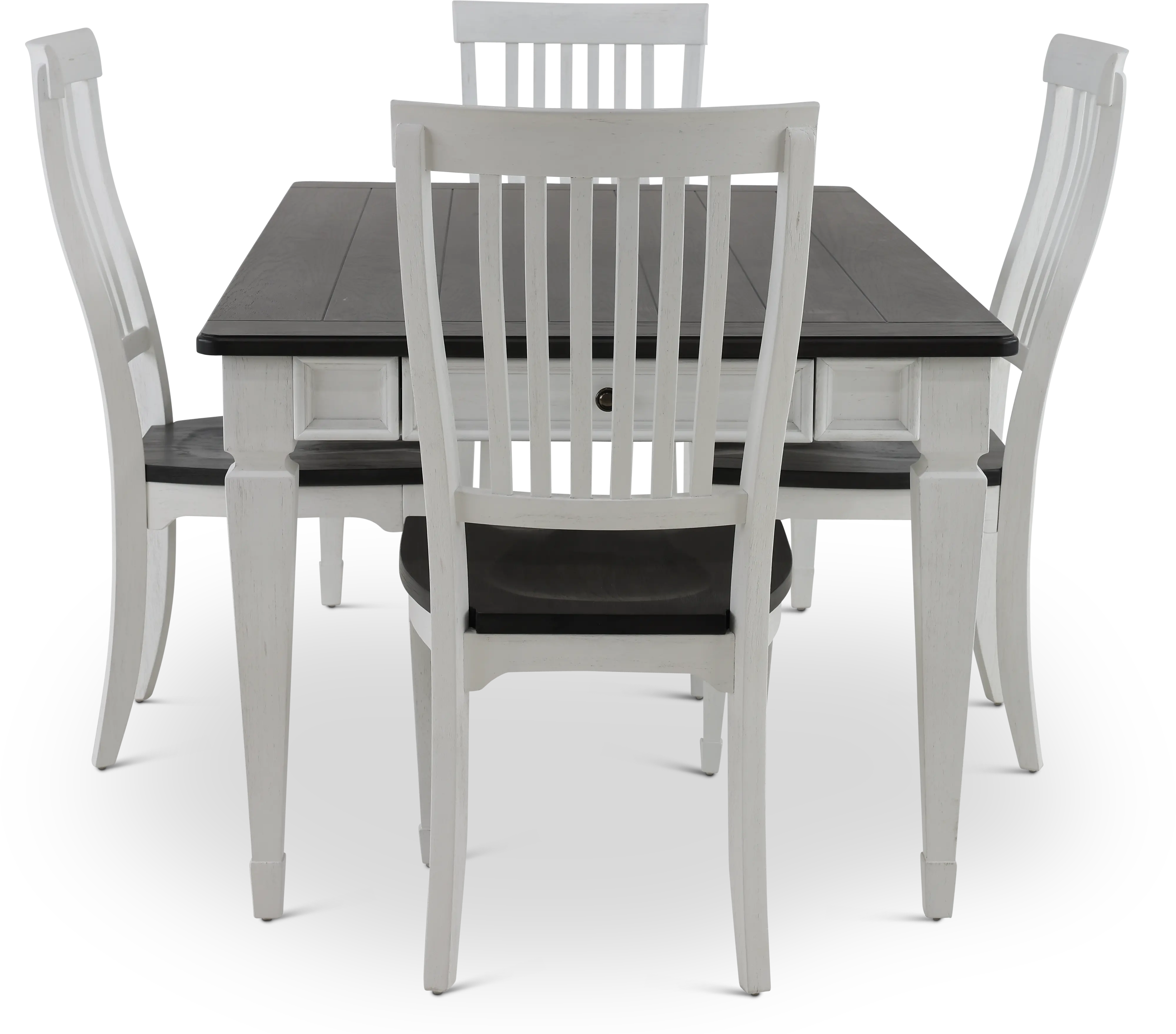 Allyson Park White 5 Piece Dining Set with Rectangle Table