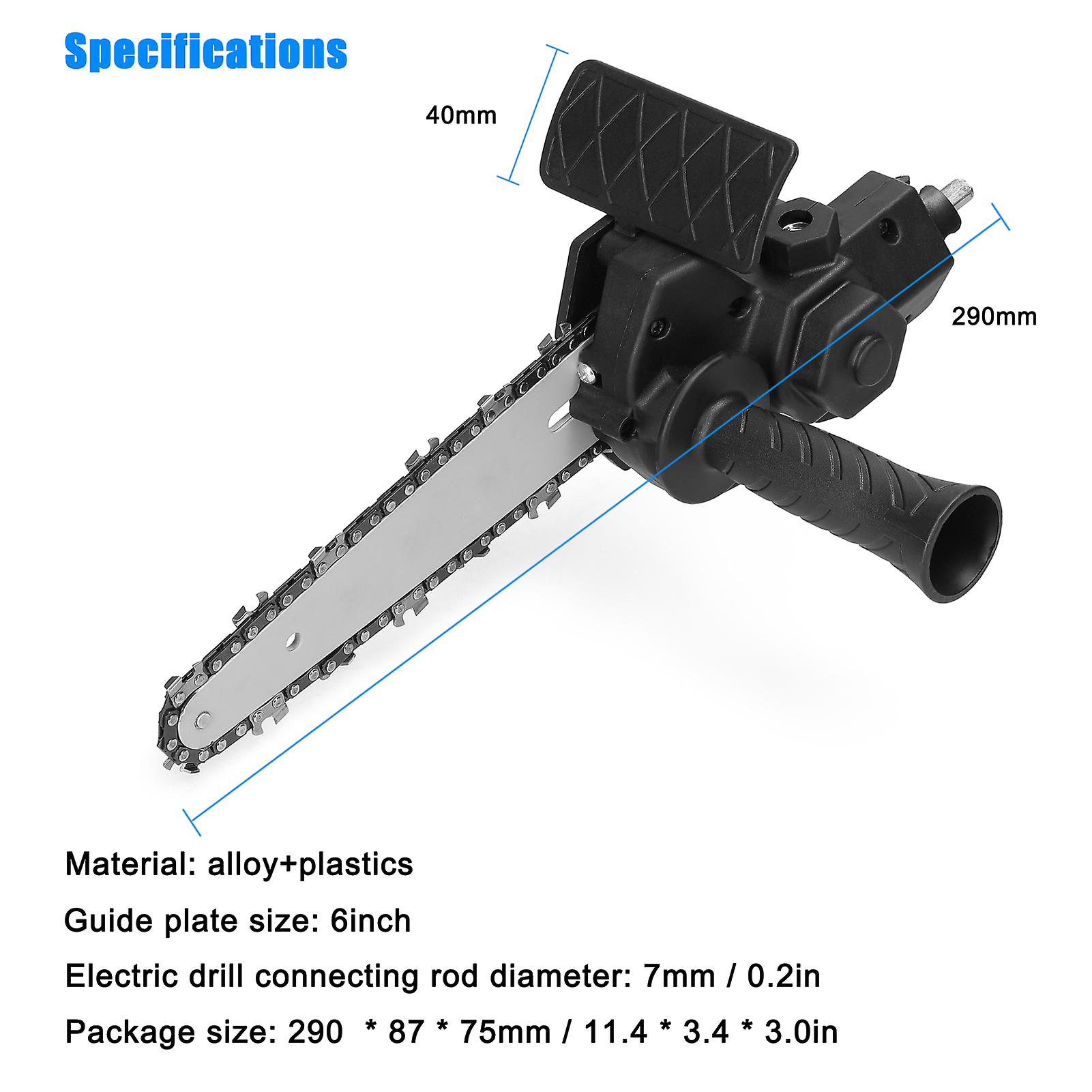 6 Inch Electric Drill Modified To Electric Chainsaw Tool Attachment Electric Chainsaws Accessory Practical Modification Tool Set Woodworking Cutting T