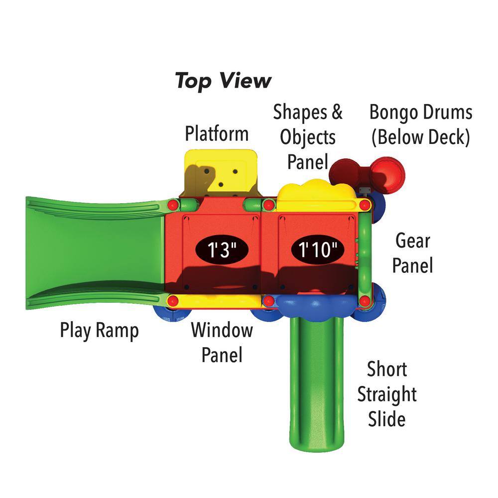 ULTRAPLAY Discovery Center Spring Commercial Playset with Anchor Bolt Mounting DC-01702-08-0236