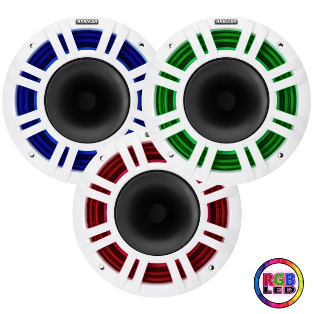 4 ohm Rgb Led Kmxl Horn loaded Marine Coaxial Speakers Pair