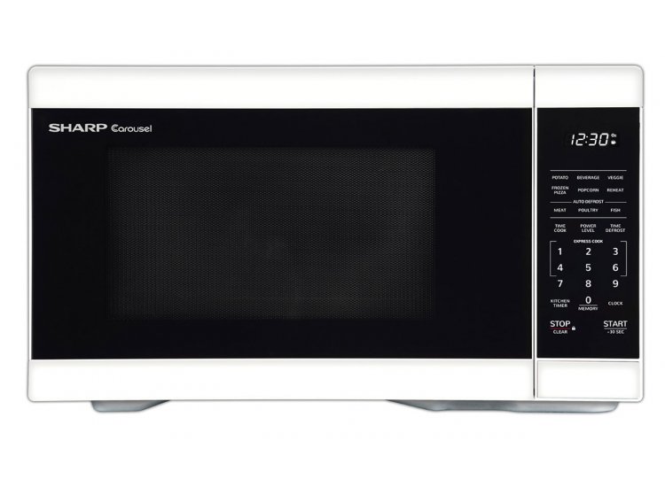 Sharp 1.1 Cu. Ft. White Countertop Microwave Oven