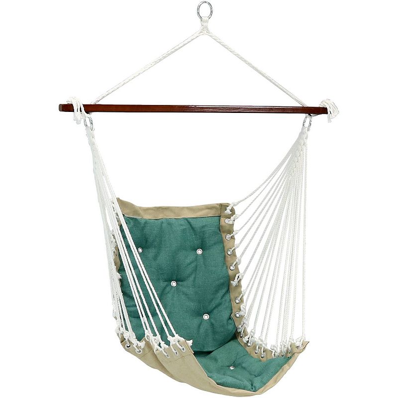 Sunnydaze Large Tufted Victorian Hanging Hammock Chair Swing