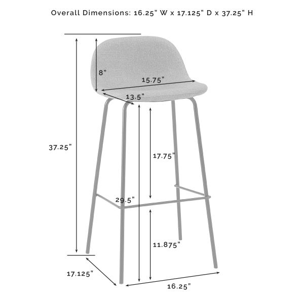 Riley 2Pc Bar Stool Set