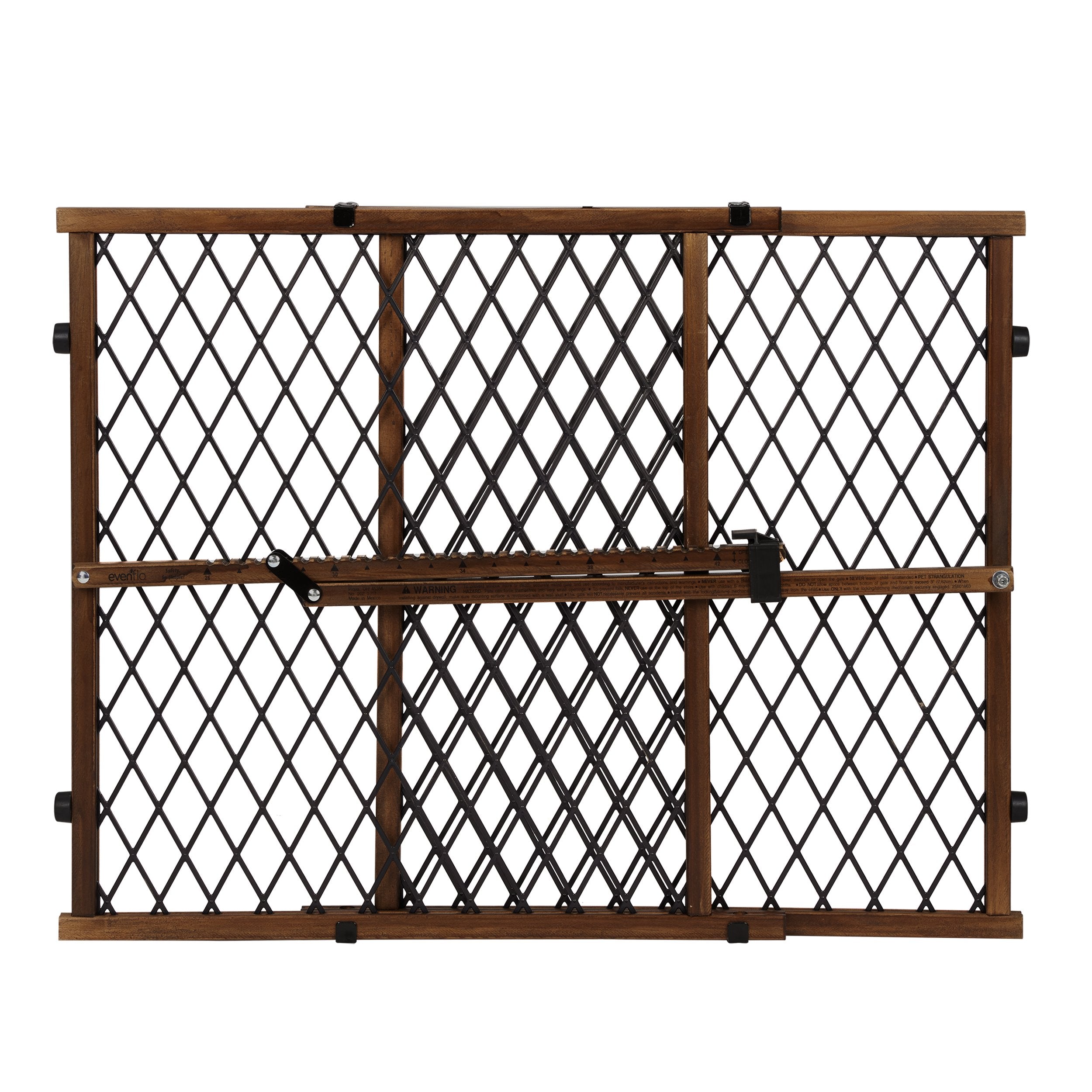 Position & Lock Adjustable Wood Baby Gate