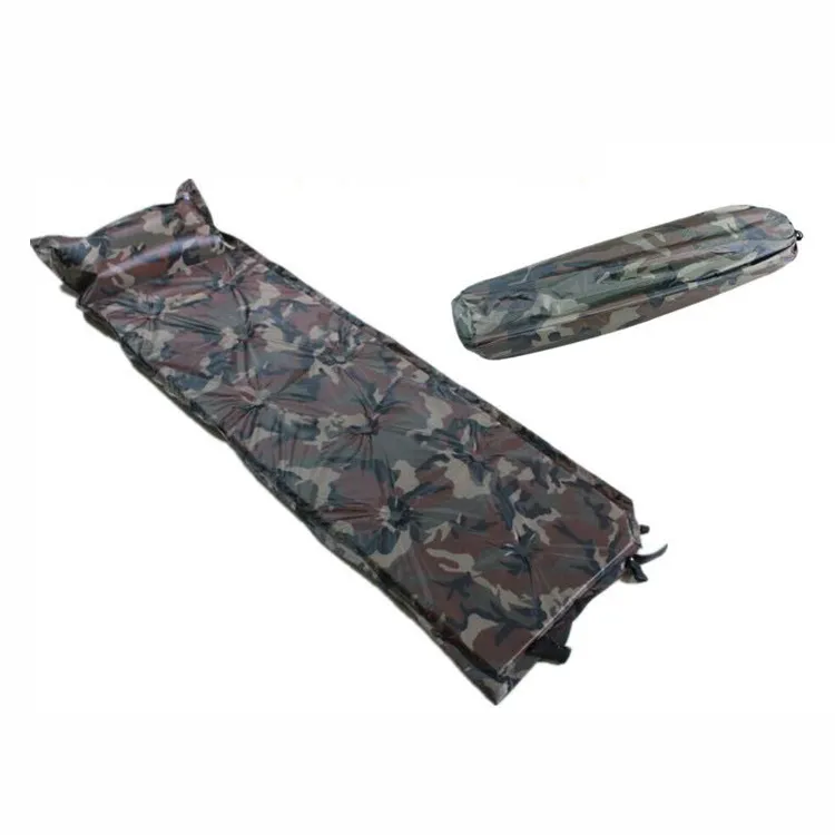 camouflage folding portable travel outdoor foam self inflating camping sleeping pad mat with pillow for camping