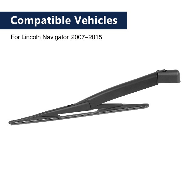 Unique Bargains Car Rear Windshield Wiper Blade Arm Set For Lincoln 2007 2015 Black 16 Inch