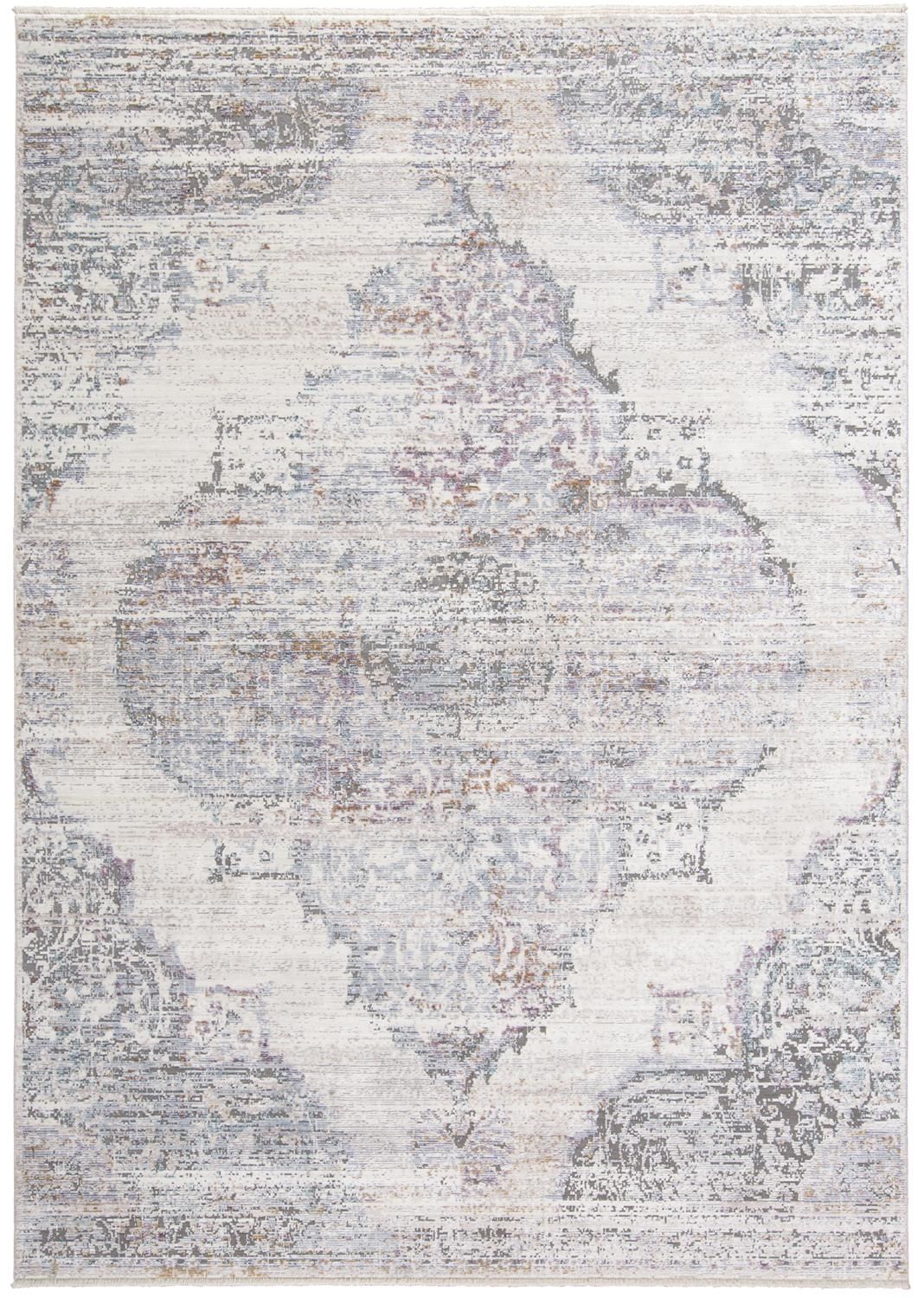 Tirza Ivory and Gray Rug by BD Fine