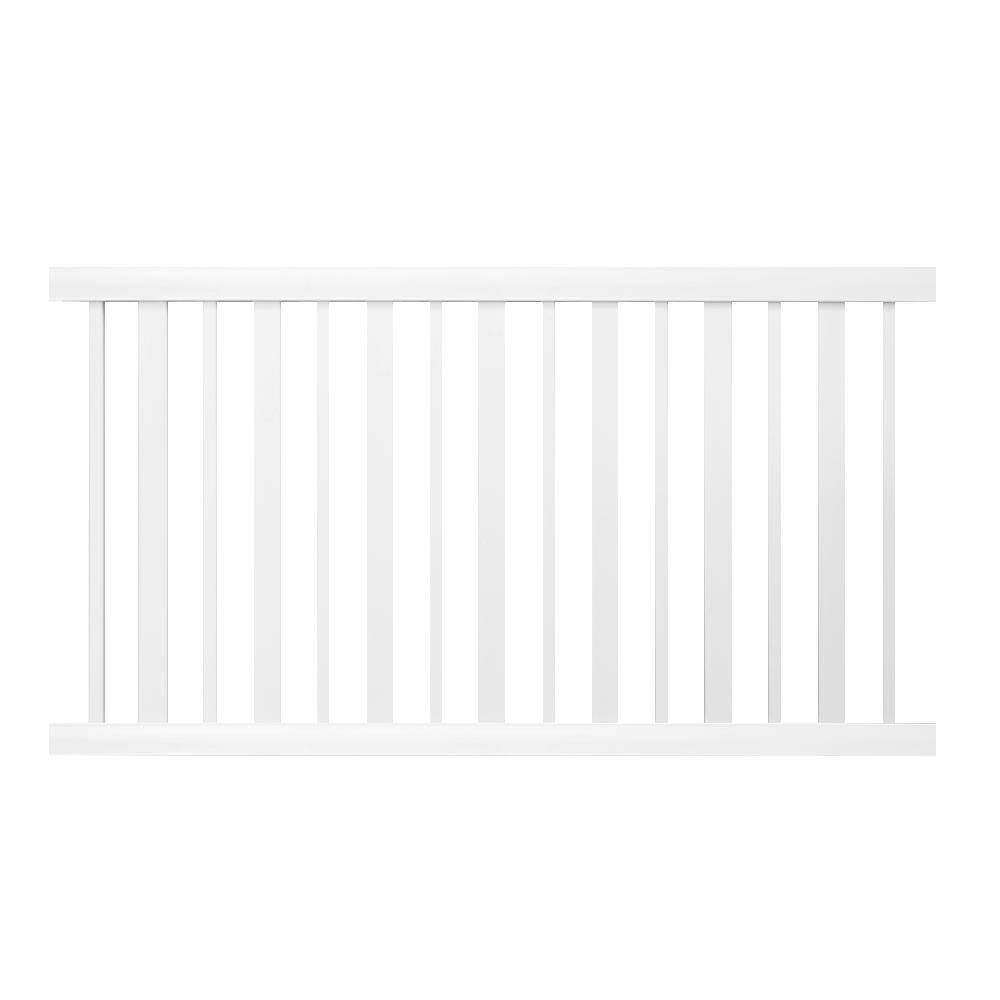 Weatherables Atlantis 4 ft. H x 8 ft. W White Vinyl Pool Fence Panel PWPO-ALT-4X8