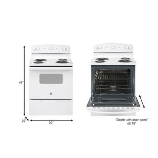 GE 30 in. 5.0 cu. ft. Freestanding Electric Range in White JBS160DMWW