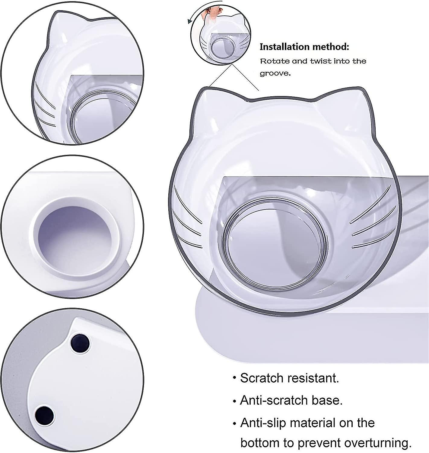 Bowl For Cat And S Dog In Non-slip Base， Pet 15 Tilt