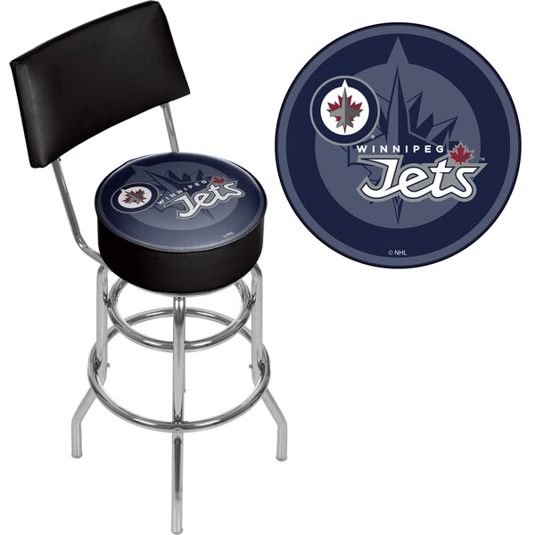 NHL Swivel Bar Stool with Back - Watermark