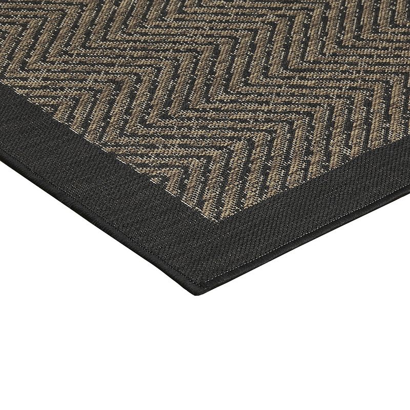 Madison Park Hurley Textured Chevron Indoor Outdoor Rug