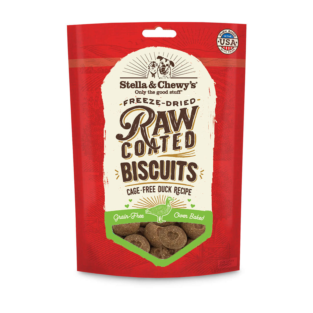 Stella  Chewys Raw Coated Duck Biscuits for Dogs