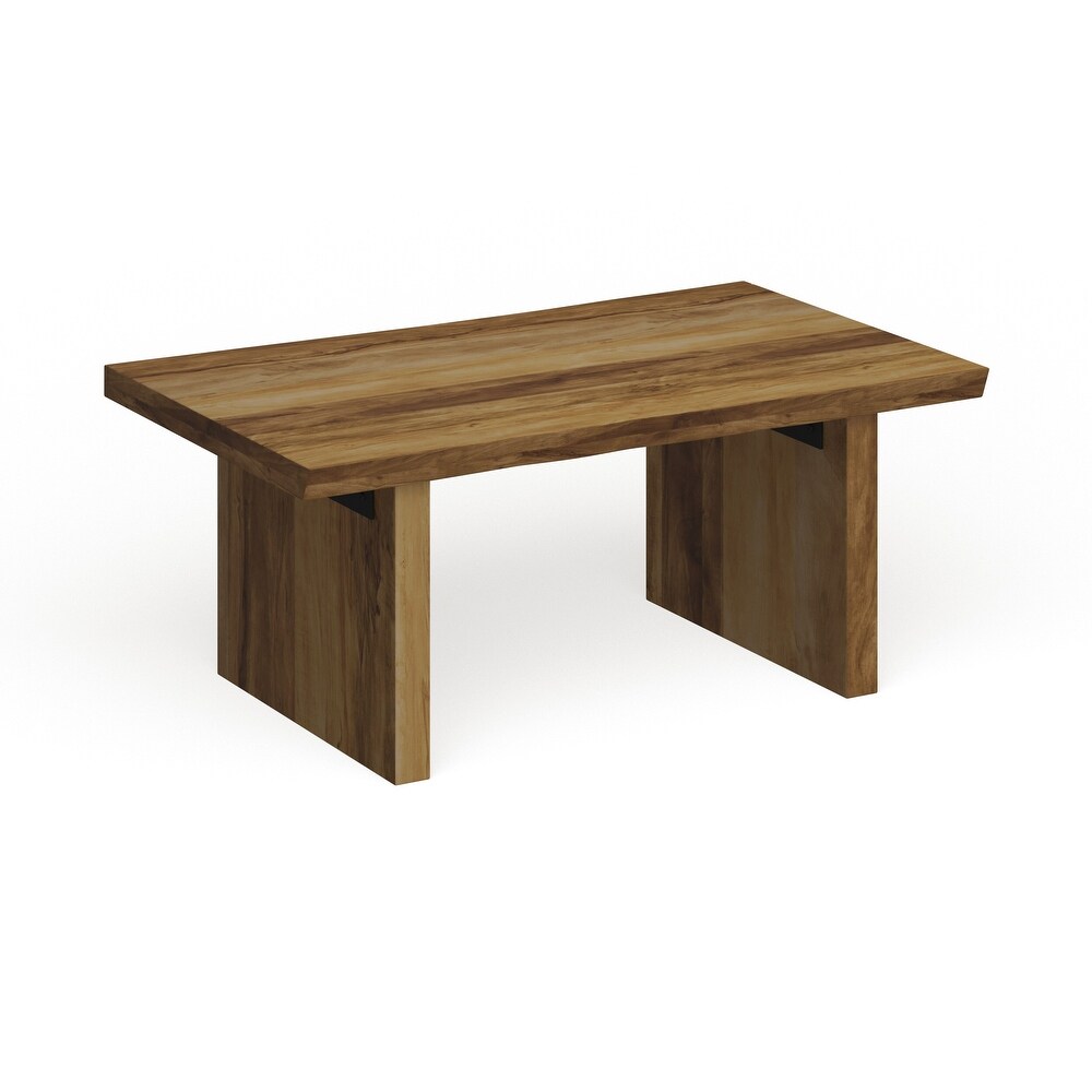 Brown Wood Contemporary Coffee Table 16 x 40 x 24