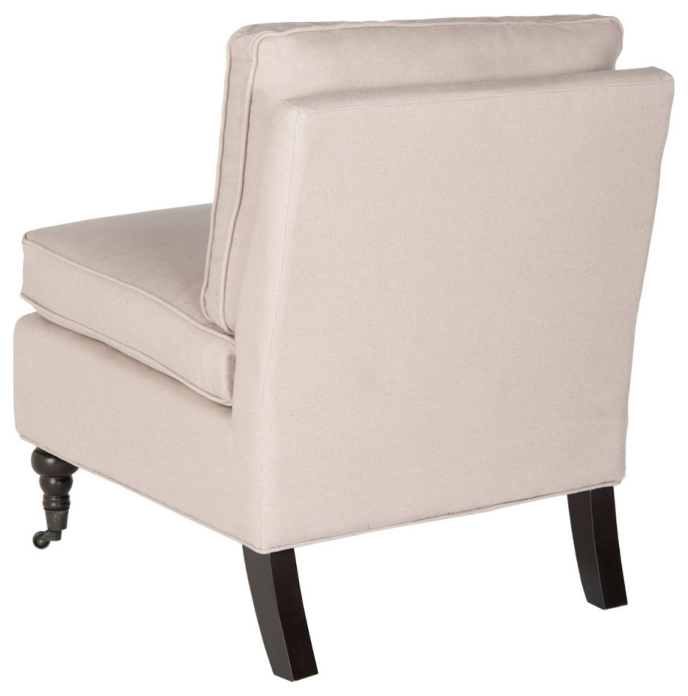 Dan Slipper Chair Taupe   Traditional   Armchairs And Accent Chairs   by V.S.D Furniture  Houzz