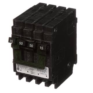 Siemens 15 Amp Double-Pole50 Amp Double-Pole Quadplex Circuit Breaker Q21550CT2