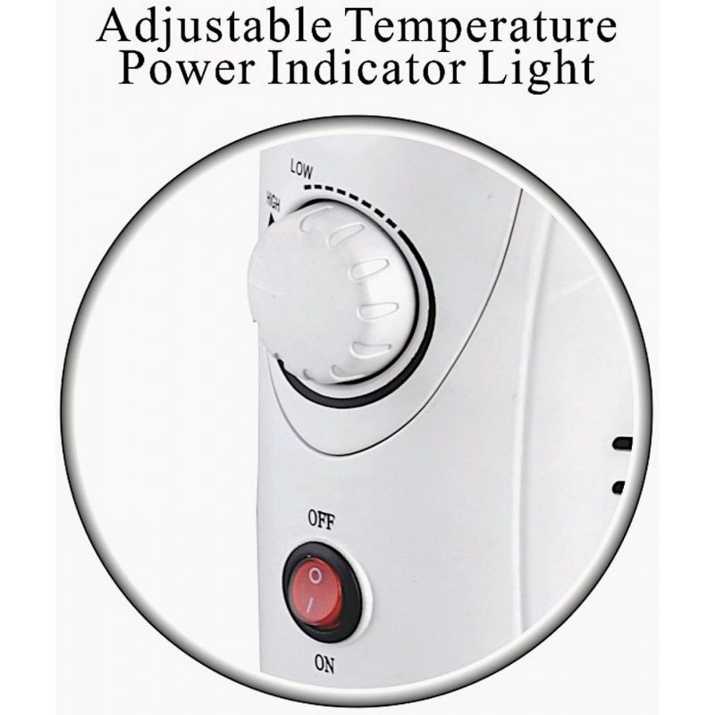 Optimus Oil-Filled Mini Radiator Heater White 5.8A