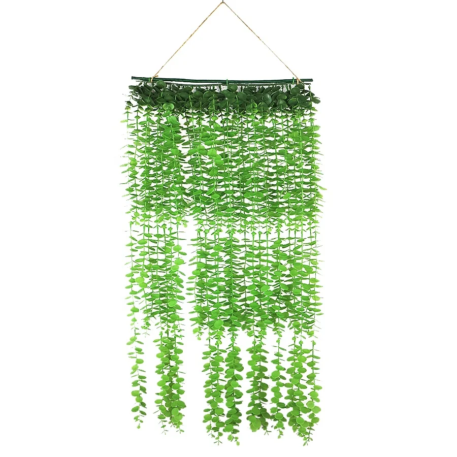 Supplies 105cm long artificial hanging eucalyptus leaves for wall decoration